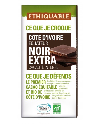tablette de chocolat noir extra 
Cote d Ivoire