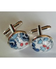 dormeuses en liberty New Eloïse bleu