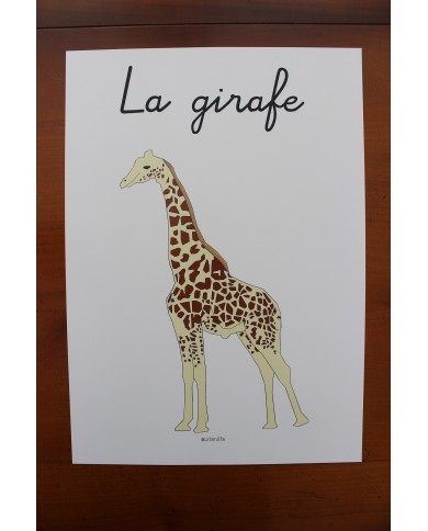 Affiche girafe