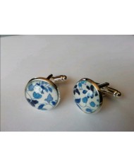 Dormeuses en liberty Katie&millie bleu