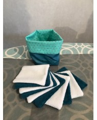 Lingettes lavables avec son panier Lingettes lavables avec son panier