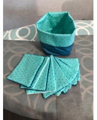 Lingettes lavables avec son panier Lingettes lavables avec son panier